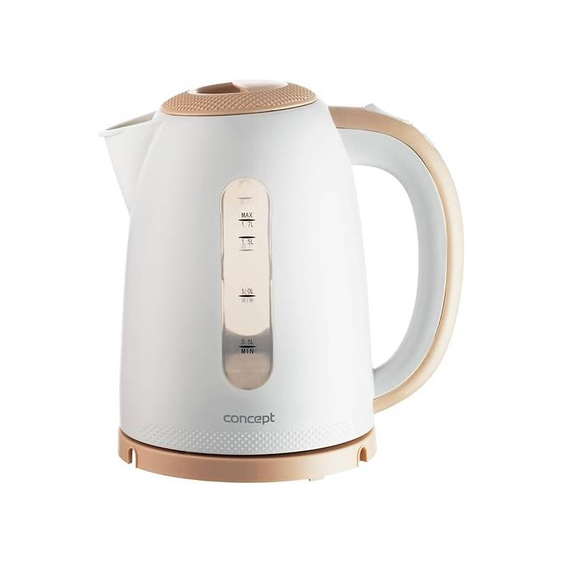 bollitore elettrico concept rk2331 1.7l 2200w beige bianco [rk2331]
