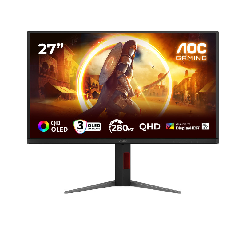 monitor oled 27'' aoc q27g4zd quad hd 2560x1440 0.03ms 240hz