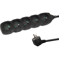 multipresa esperanza elk208k 5 uscite 3680w 3m nero [elk208k]