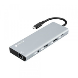 docking station techly iusb4-dock10hdp 10in1 hub multiporta usb-c