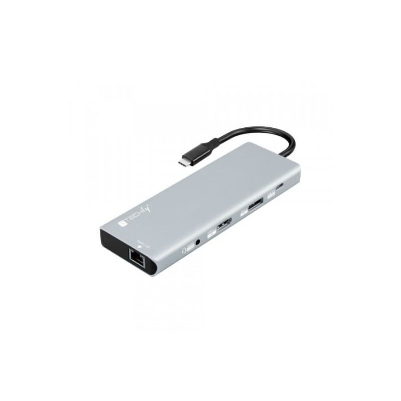 docking station techly iusb4-dock10hdp 10in1 hub multiporta usb-c