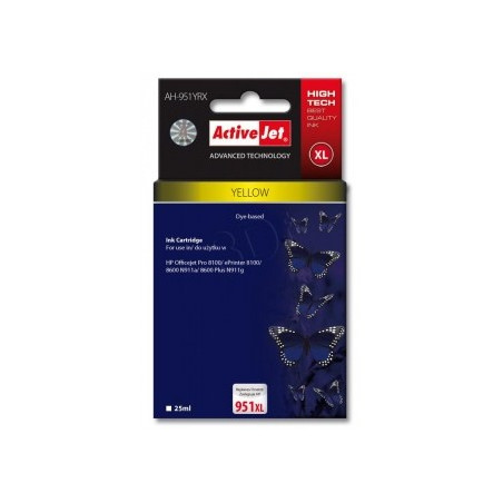 Cartuccia activejet ah-951yrx xl compatibile per hp no.951xl