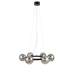 plafoniera markslojd circle 6xg9 20w ip20 nero fumo [108051]