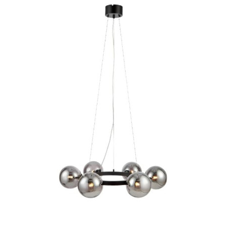 plafoniera markslojd circle 6xg9 20w ip20 nero fumo [108051]