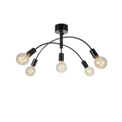 plafoniera markslojd cygnus 5xe27 40w ip20 nero [108284]