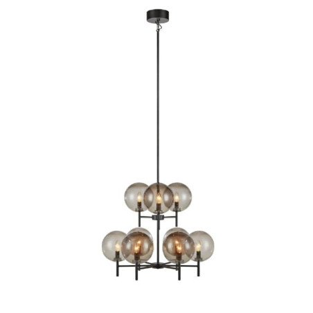 plafoniera markslojd crown 9xe14 20w ip20 nero [107921]