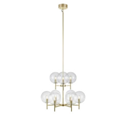 plafoniera markslojd crown 9xe14 20w ip20 ottone [107920]