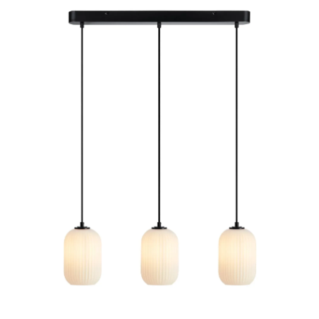 lampada da soffitto a led markslojd cava 3xe14 ip20 40w 230v nera