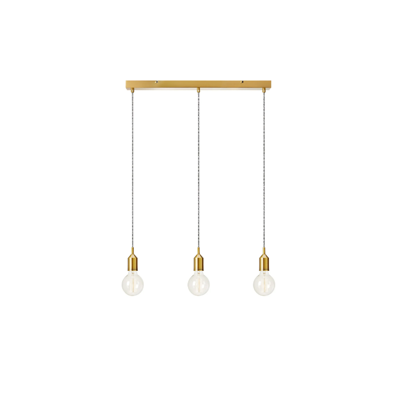 lampada da soffitto a led markslojd bronx 3xe27 ip20 60w 230v bronzo