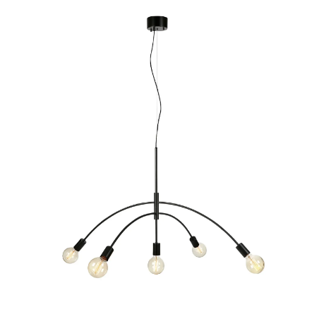 lampada da soffitto a led markslojd crux e27 40w ip20 230v nera [108282]