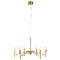 lampada da soffitto markslojd monarch 6xe14 18w in metallo oro [108210]