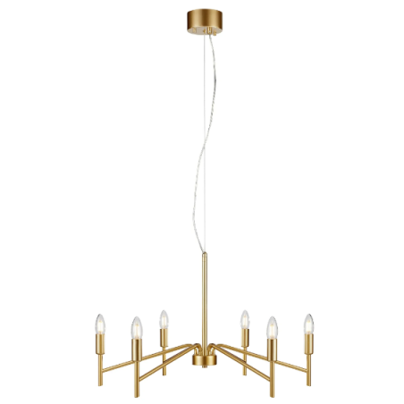 lampada da soffitto markslojd monarch 6xe14 18w in metallo oro [108210]