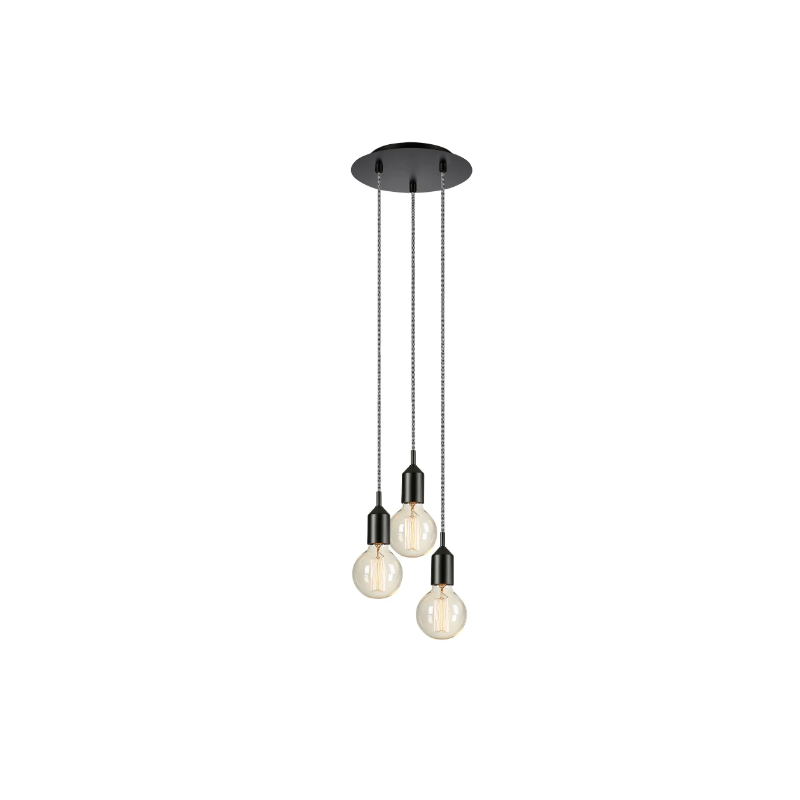 lampada da soffitto markslojd bronx rotonda e27 ip20 40w 230v 3luci
