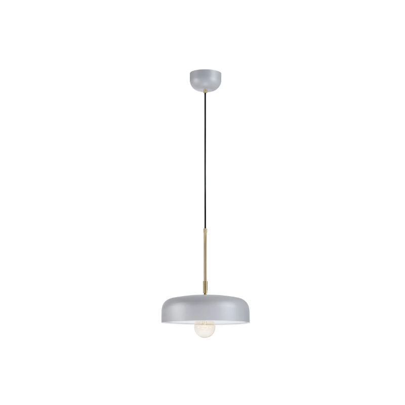 lampada da soffitto markslojd caen e27 ip20 60w 230v grigia [107924]
