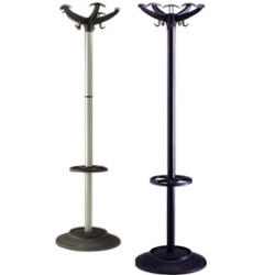 appendiabiti ergosit 168cm a 5 posti con portaombrelli nero/grigio