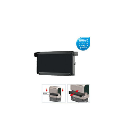 Tampone timbri trodat 2 pz. 6/46040 nero [tr6475-b]