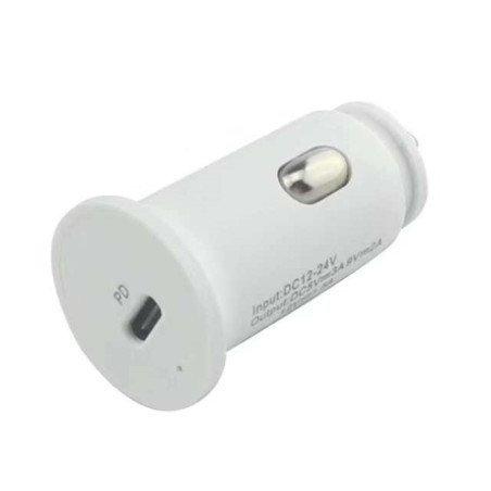 alimentatore da auto usb-c pd da 20w bianco