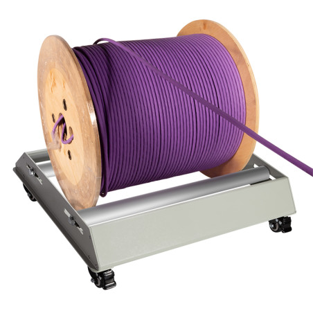 rullo avvolgicavo logilink con ruote e freno argento [wz0061]