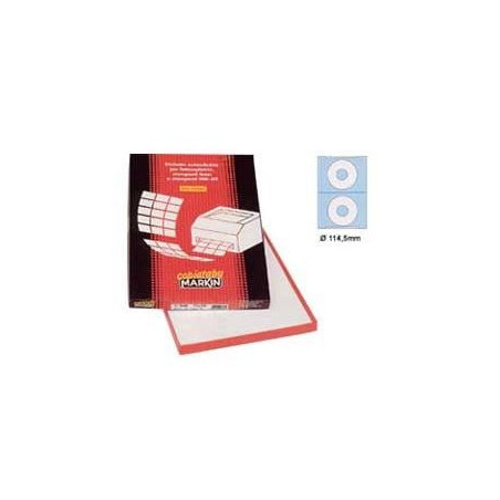 Etichette markin adesiva a/461 bianca coprente (2 etichette per cd