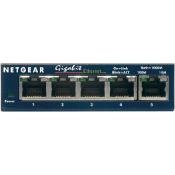 switch netgear 5p gigabit alimentatore esterno case plastica