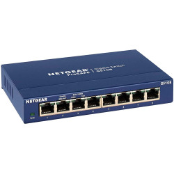 switch netgear prosafe 8p gigabit alimentatore esterno metal case