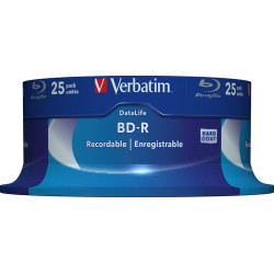 confezione bd-r verbatim blu-ray, 6x25gb, 25 pezzi [ecvrbimrl000010]