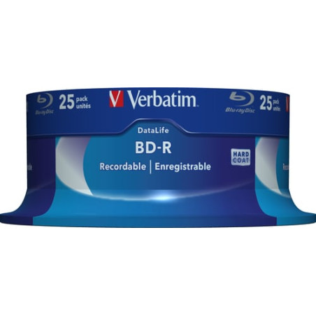 confezione bd-r verbatim blu-ray, 6x25gb, 25 pezzi [ecvrbimrl000010]