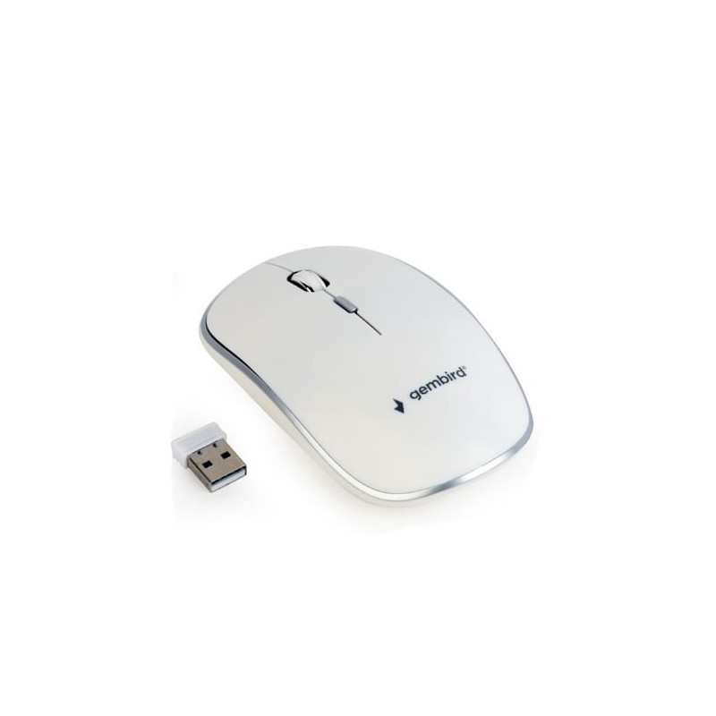 mouse gembird musw-4b-01-w wireless ottico dpi bianco