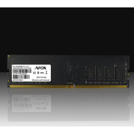 ram dimm ddr4 8gb afox afld48eh1p 2400mhz nero [afld48eh1p]