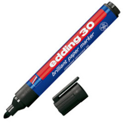 Marcatore edding 30 permanente punta tonda nero [e-30 001]