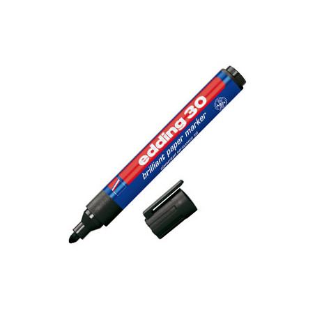 Marcatore edding 30 permanente punta tonda nero [e-30 001]