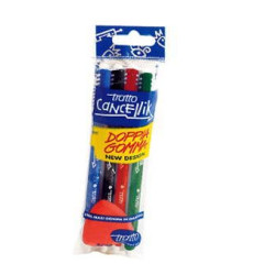 Blister 4 penne a sfera cancellabile tratto cancellik [042300]