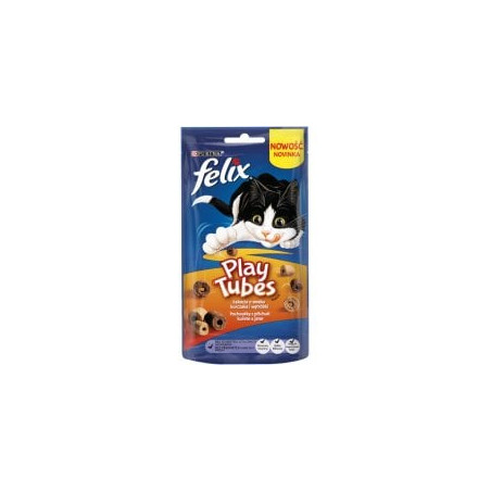 mangime secco felix play tubes pollo e fegato per gatto 50g