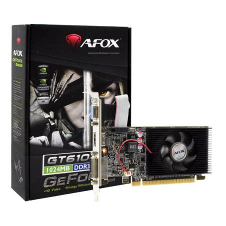 scheda video nvidia afox geforce gt610 1gb ddr3 64bit dvi hdmi vga