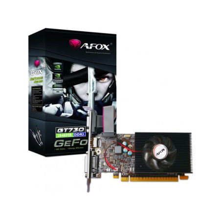 scheda video nvidia afox geforce gt730 1gb ddr3 64bit dvi hdmi vga