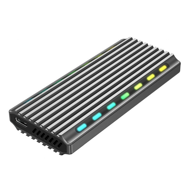 contenitore usb 3.1 gembird per unita' m.2 nvme retroilluminato