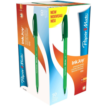 Penna sfera inkjoy stick 100 verde 1.0mm papermate pz: 50 [s0957150]