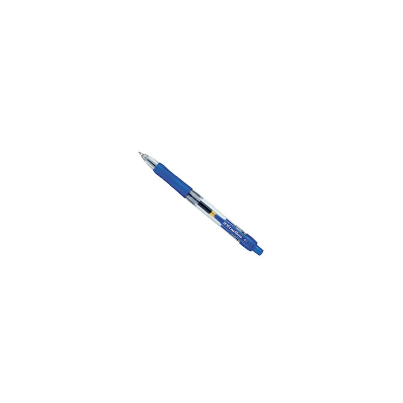 Penna sfera starline a scatto con inchiostro gel 0.7mm 12pz blu [stl1209]