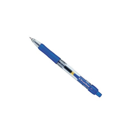 Penna sfera starline a scatto con inchiostro gel 0.7mm 12pz blu [stl1209]