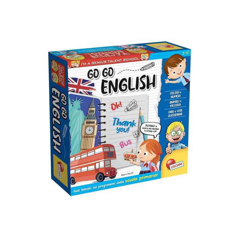 gioco educativo lisciani i'm a genius go-go english multicolore