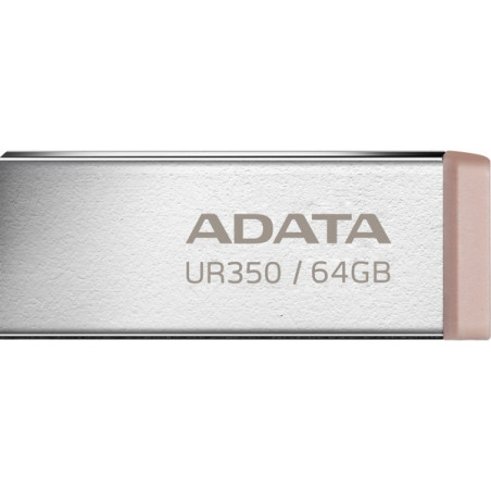 pen drive 64gb adata ur350 usb3.2 5gbps nichel/marrone [sgada3g64ur350n]