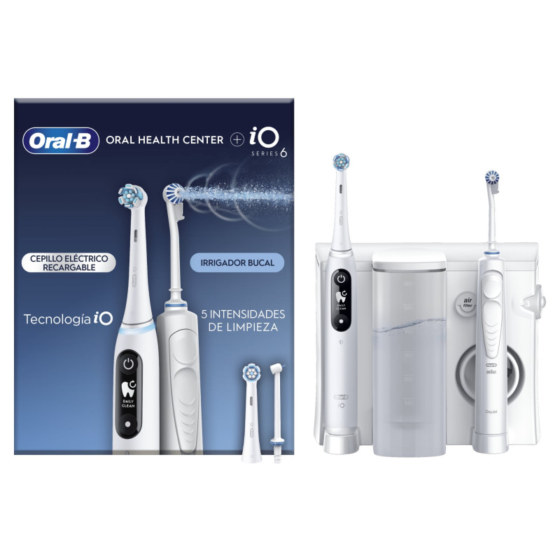 spazzolino elettrico braun oral-b io6 & oxyjet bianco [oxyjet]