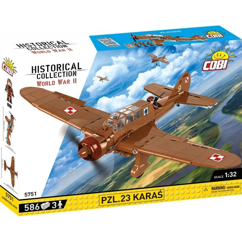 cobi klocki pzl.23 karas hc seconda guerra mondiale 1/32 multicolore