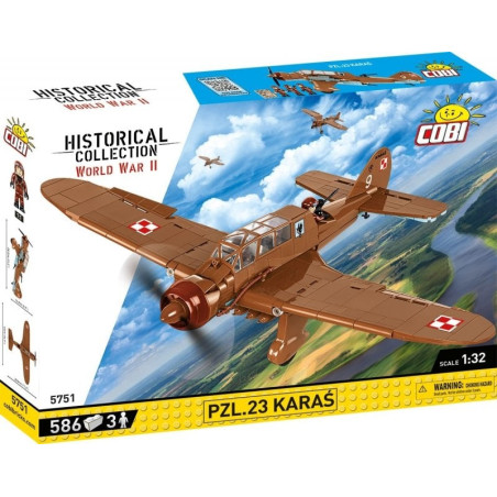 cobi klocki pzl.23 karas hc seconda guerra mondiale 1/32 multicolore