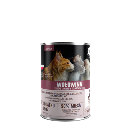 alimento umido petrepublic in salsa di manzo per gatti adulti 400g