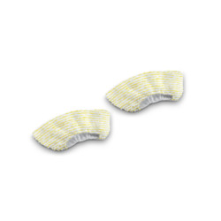 set panni in microfibra karcher per bocchetta manuale bianco/giallo