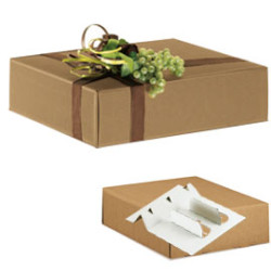 Scatola l340x p280x h90mm onda avana pz: 30 [7655]