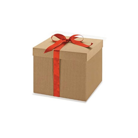 Scatola con coperchio onda avana l300xp300xh240mm pz: 2 [7826c]