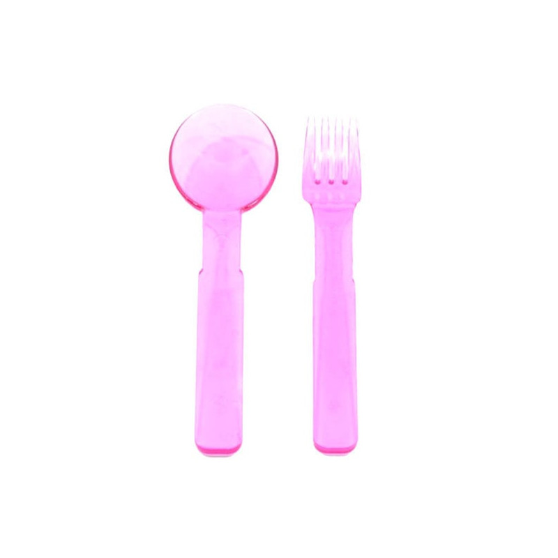 posate uniflame 2c9265s coltello + forchetta pic-nic in plastica