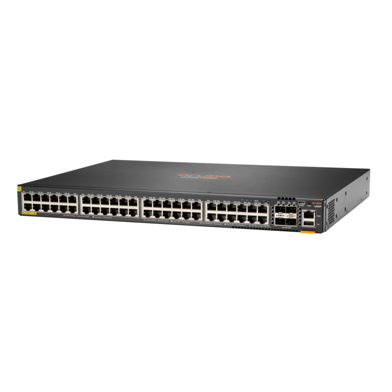 switch hpe aruba networking cx 6200f 48g poe classe 4 4sfp+ 370w